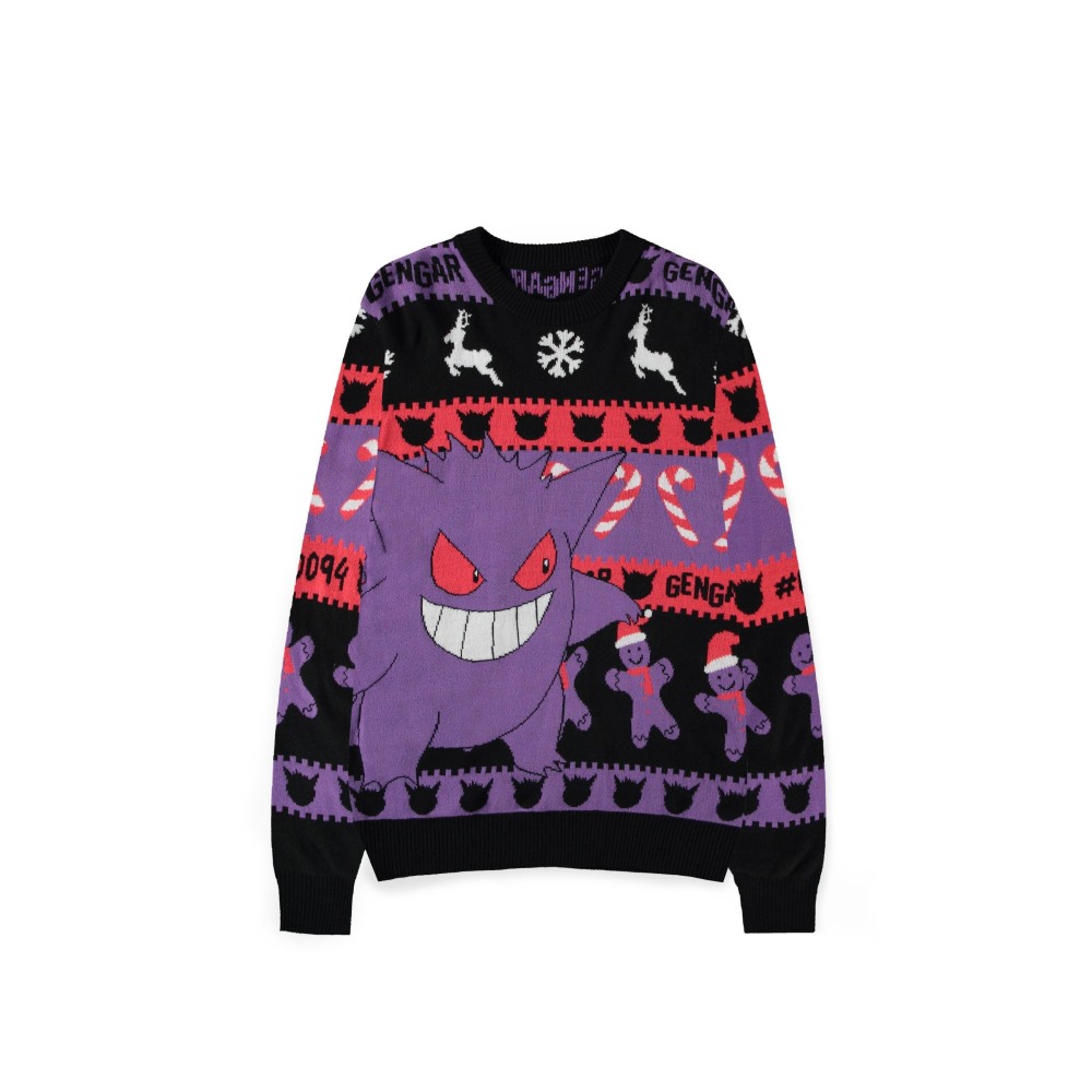 Pokémon - Gengar Weihnachtspullover - Schwarz